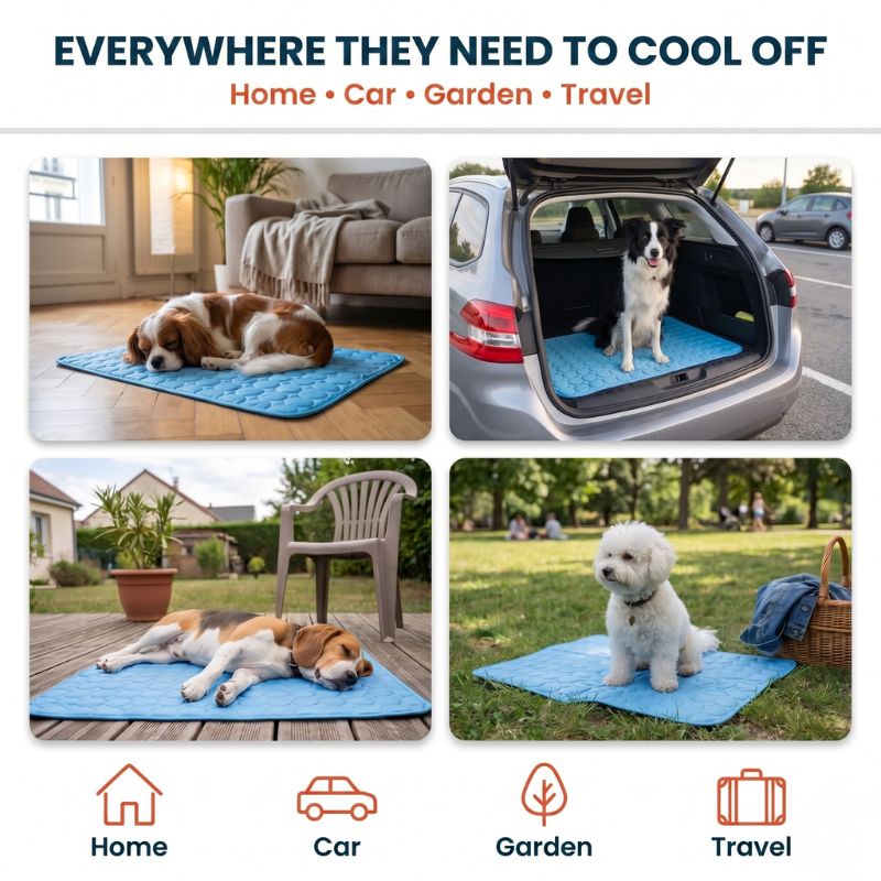 Dog Cooling Mat - Gel-Free & Self-Cooling