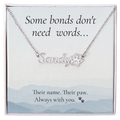 Personalised Paw Print Name Necklace