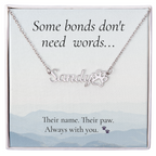 Personalised Paw Print Name Necklace