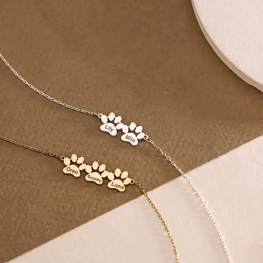 Personalised Paw Bracelet - Engraved With Their Name