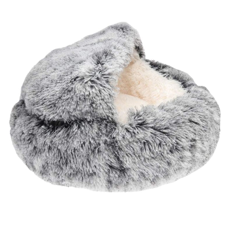 Calming Pet Bed - Cosy Faux Fur Nest for Dogs & Cats